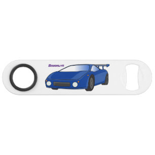 Voiture de sport bleue avec illustration airfos
