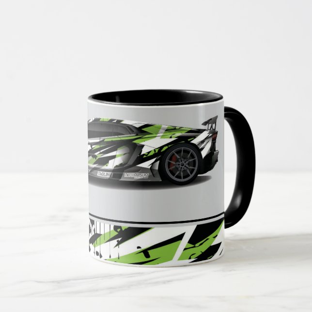 Voiture de sport Café Mug à deux tons (Devant droit)