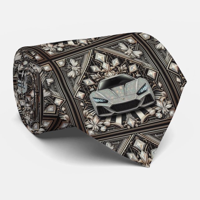 Voiture de sport cravate Art Déco  (Roulé)