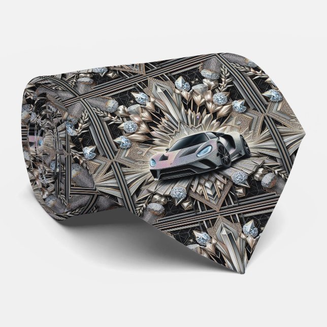 Voiture de sport cravate Art Déco  (Roulé)