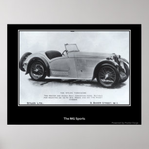 Voiture de Sport Impression des Années 1930