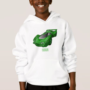 Voiture de sport verte avec illustration airfos