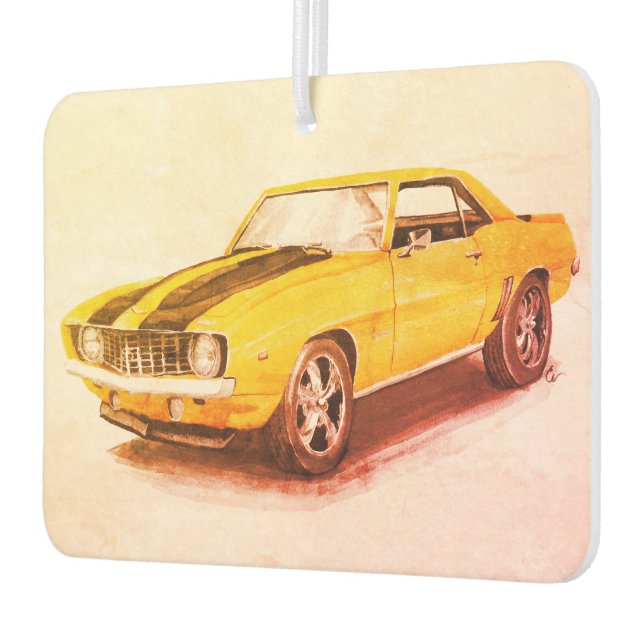 Voiture Désodorisant pour Camaro jaune 1969 (Gauche)