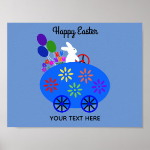 Voiture d'Oeufs Bunny Riding #2 Poster