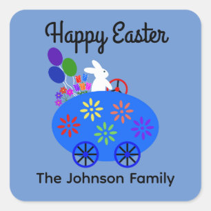 Voiture d'Oeufs Bunny Riding #2 Stickers