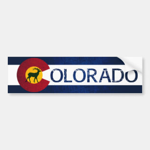 Voiture Drapeau du Colorado sur un autocollant de pare-cho