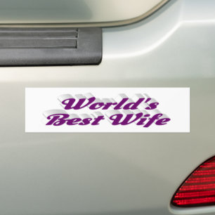 Voiture Femme avec autocollant de pare-chocs en violet