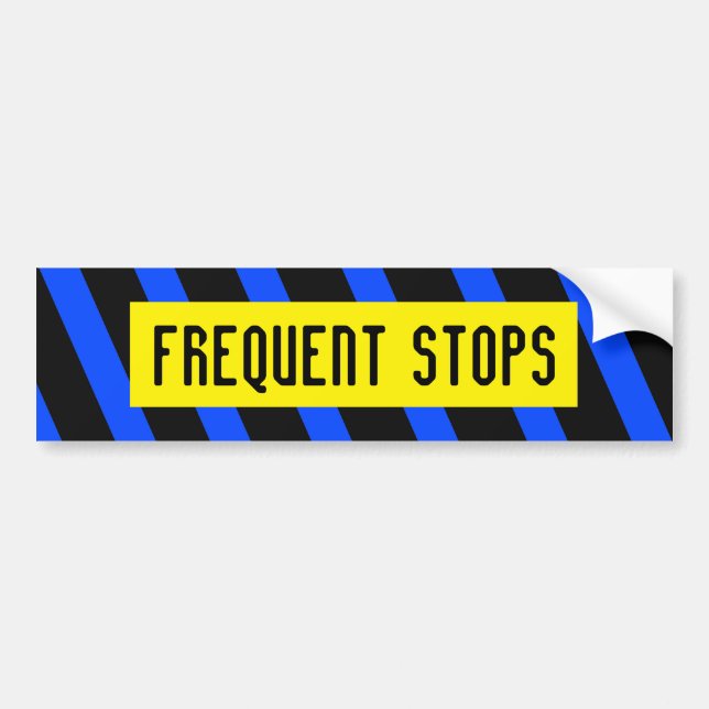 Voiture FRÉQUENT STOPS, autocollant de pare-chocs (Devant)