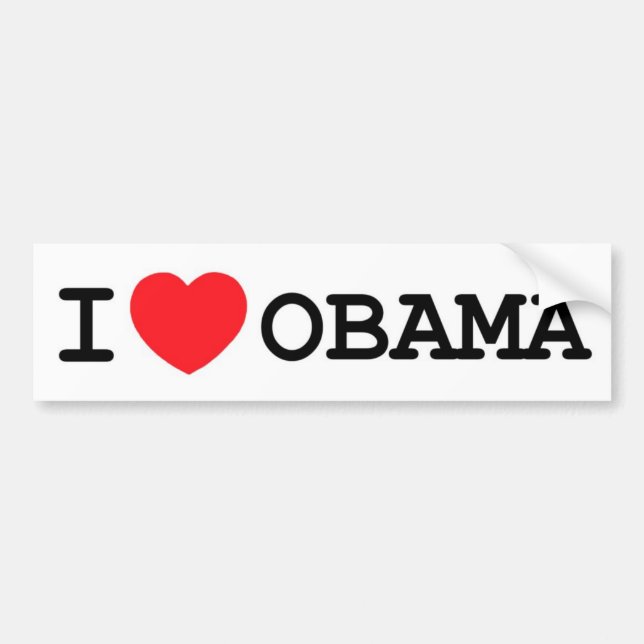 Voiture I autocollant d'Obama de coeur (Devant)