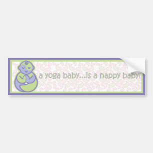 Voiture Le yoga parlent le bébé : Autocollant heureux de
