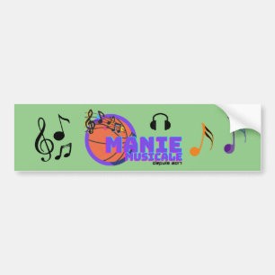 Voiture Manie Musicale autocollant de pare-chocs