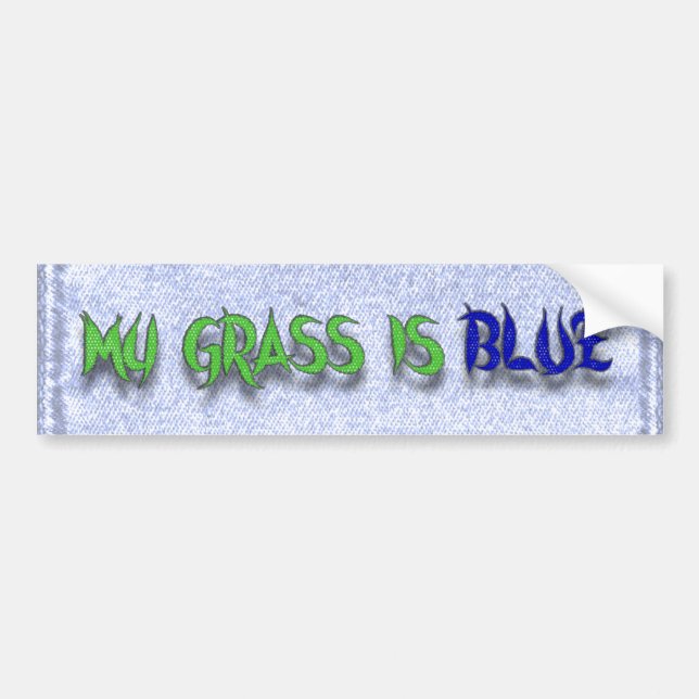VOITURE MON HERBE EST AUTOCOLLANT DE BLUE-BUMPER (Devant)