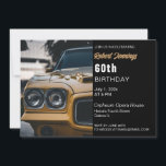 Voiture Muscle classique Invitation Anniversaire<br><div class="desc">Invitation à la fête d'anniversaire de la voiture musculaire classique américaine élégant et amusant. Le texte peut être personnalisé pour n'importe quel anniversaire d'année.</div>
