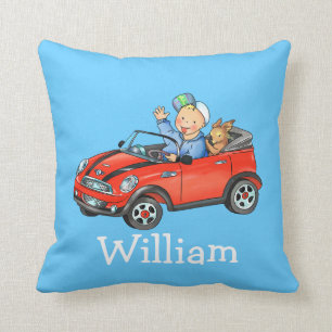 voiture nommée de jouet d'enfants - coussin