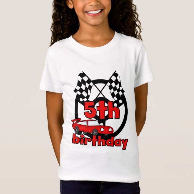 Voiture Racing 5e Anniversaire Tshirts et cadeaux (Devant)