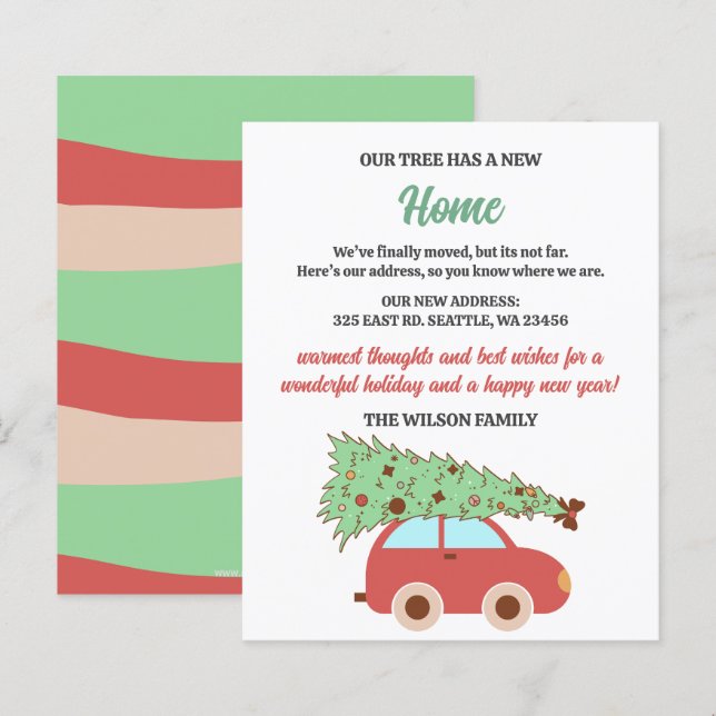 Voiture Retro Super Arbre de Noël Nous avons Démén (Devant / Derrière)