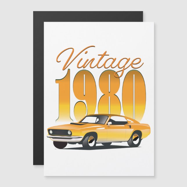 Voiture Rétro Vintage 1980 (Devant / Derrière)