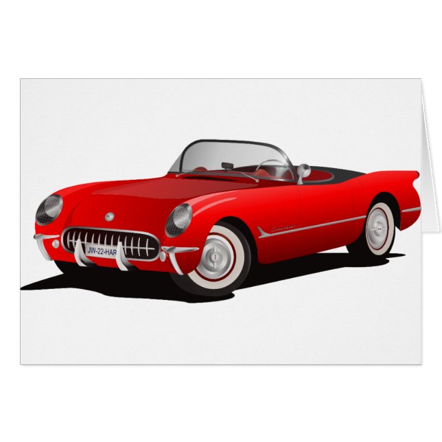 Voiture rouge classique (Devant horizontal)