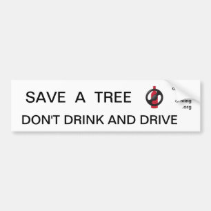Voiture Sauvez un arbre - autocollant de Bumber de