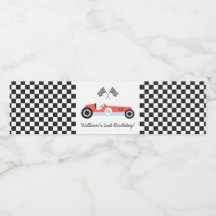 Voiture vintage Étiquette bouteille d'eau de la vo