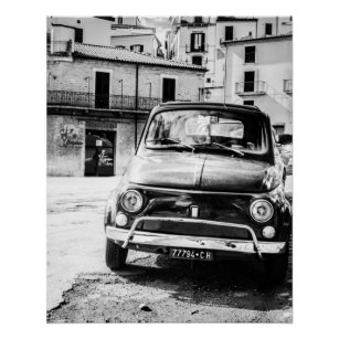 Voiture vintage Poster parfait   Fiat 500   Italie
