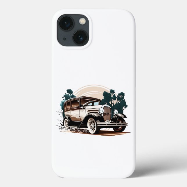Voiture Vintage - Retro Auto Elegance coque iphone (Verso)