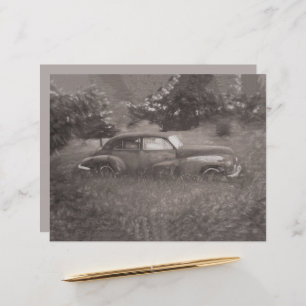Voiture Vintage Rustique Sepia Antique Art Design