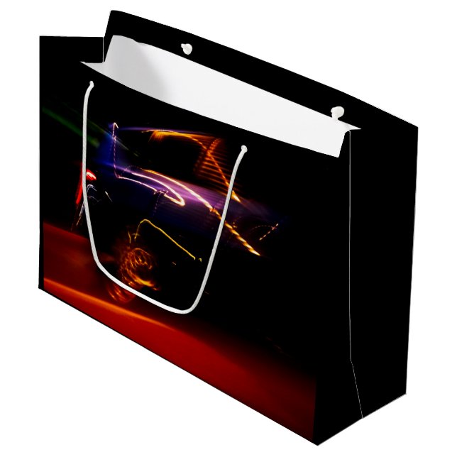 voiture violet danse grand sac cadeau (Devant Angle)