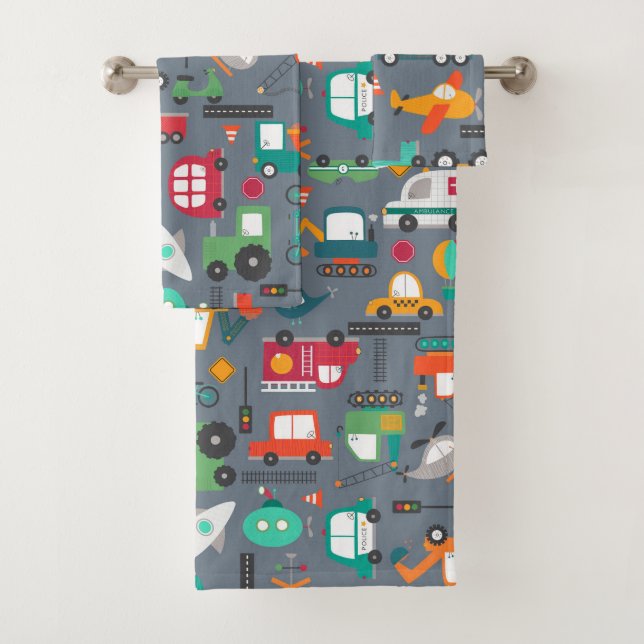 Voitures Camions Véhicules Enfants Motifs  (En situation)