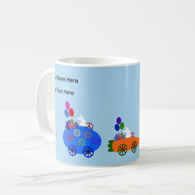 Voitures de course Bunny #1 Mug (Devant gauche)