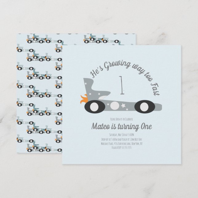 Voitures de course rétro Stars de lune Premier ann (Devant / Derrière)