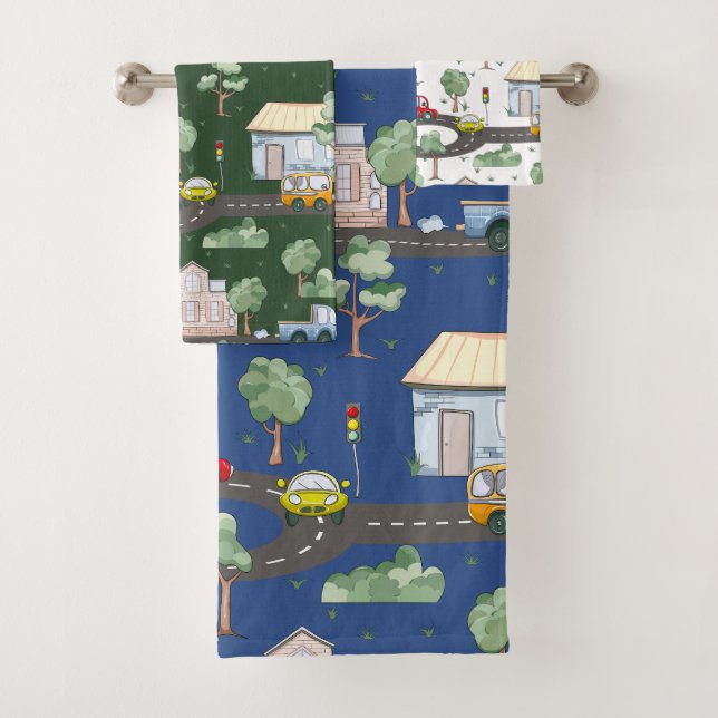 Voitures mignonnes en Ville Motif pour petits garç (En situation)