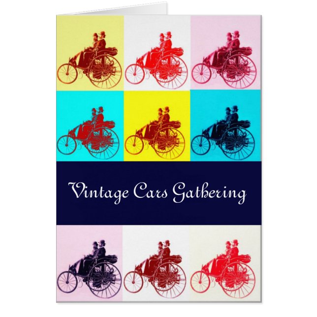 Voitures Vintage Rassembler Pop Art (Devant)