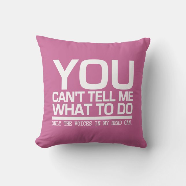 VOIX DANS MA TÊTE coussin de lancement personnalis (Recto)