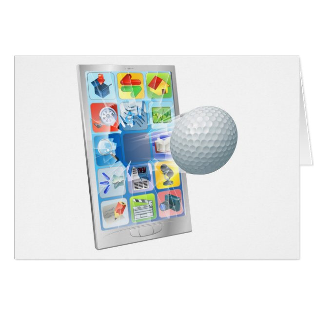 Vol de boule de golf hors de téléphone portable (Devant horizontal)