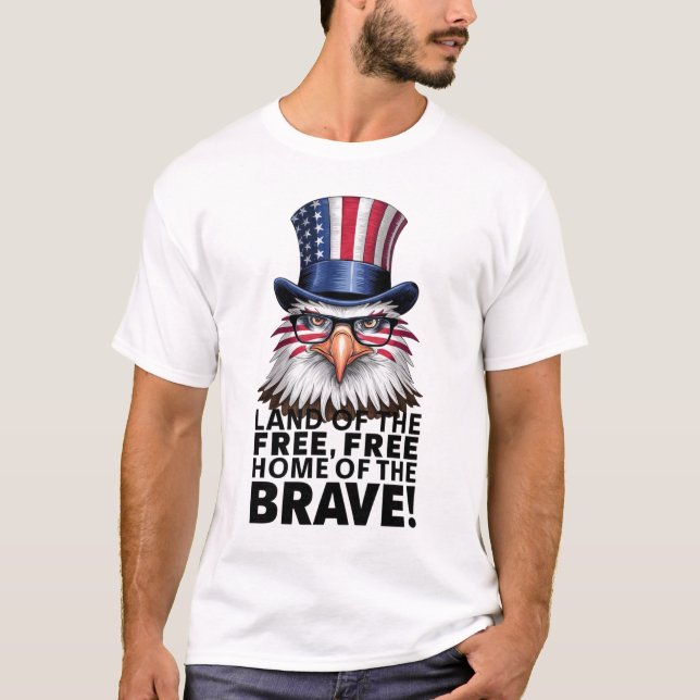 Vol de la liberté : T-shirt hommage à l'aigle" (Devant)