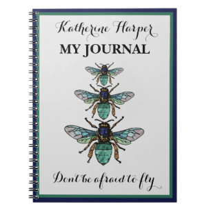 Vol de la parties scintillant abeilles carnet pers