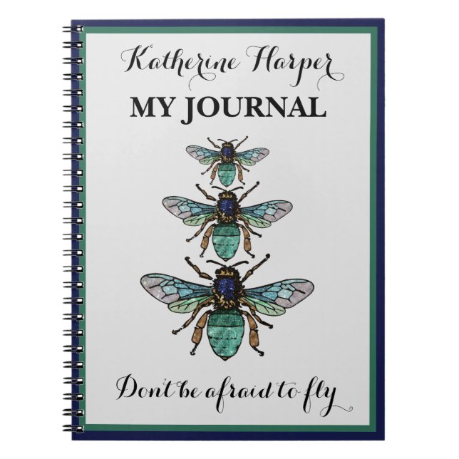 Vol de la parties scintillant abeilles carnet pers (Devant)