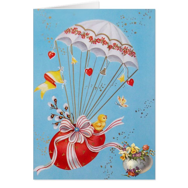 VOL DE POULET AVEC BALLON D'OEUF ROUGE DE PÂQUES (Devant)