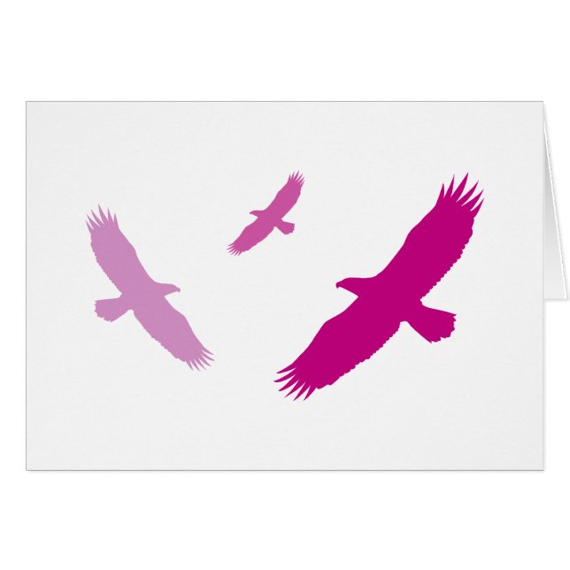 Vol de trois aigles (violet) (Devant horizontal)