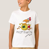 Volaille dans le T-shirt de mouvement