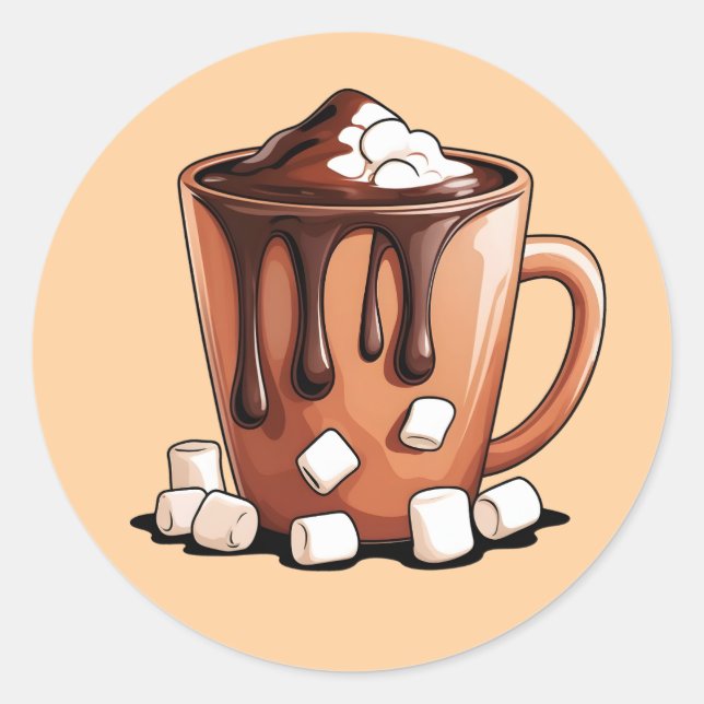 Volcano Hot Chocolate Dream Mug sticker (Devant)