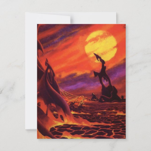 Volcano Planète de science-fiction vintage avec La (Devant)