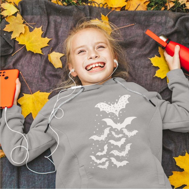 Voler Halloween Galaxy Bats blancs et étoiles (Créateur téléchargé)