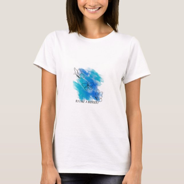 'Voler haut comme un papillon' T-shirt pour femmes (Devant)