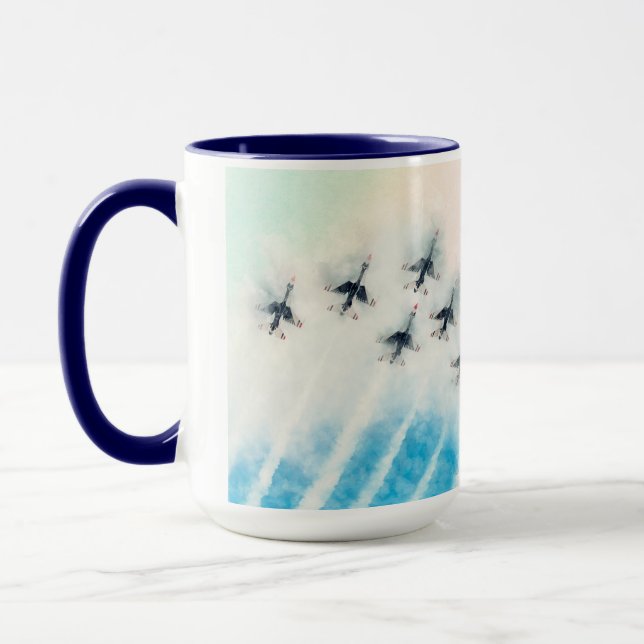 Voler haut : Les Thunderbirds de l'USAF Custom Mug (Gauche)