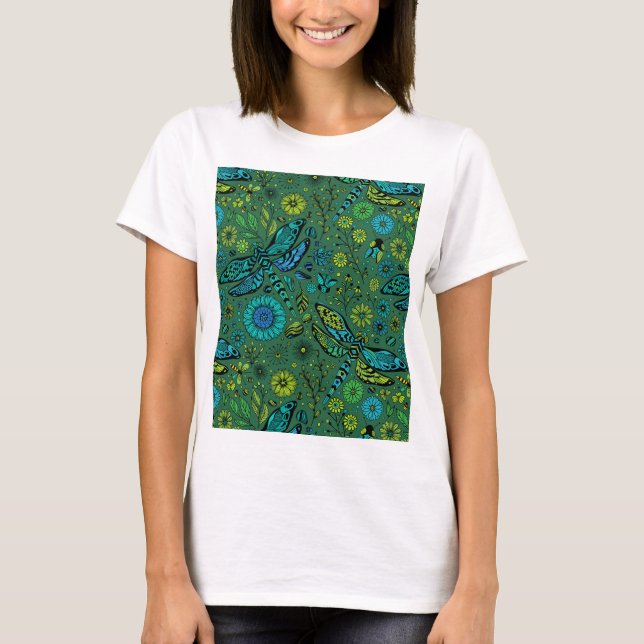 Voler, libellule volante T-shirt (Devant)