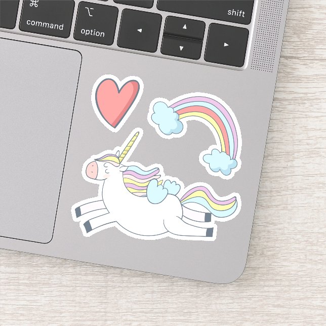 Voler Rainbow Unicorn Sticker fabuleux (Détail)