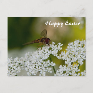 Voler sur une carte postale de Pâques aux fleurs