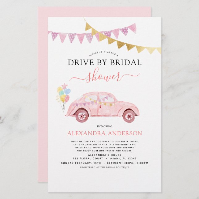 Volet Budget Par Fête des mariées Blush Pink Gold  (Devant / Derrière)